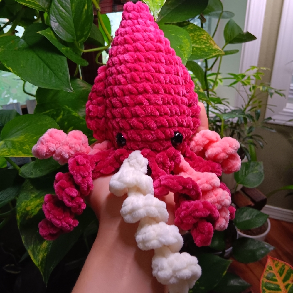 Handmade Crochet Baby Valentine Squid